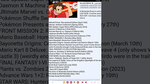 Nintendo direct leak Feb 8th