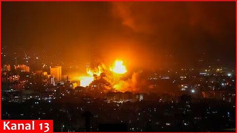 Dramatic footage shows strike and explosions in Beirut #rumble