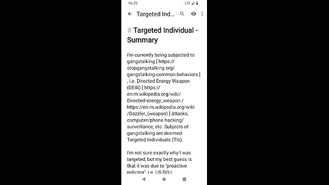 Targeted Individual - Summary