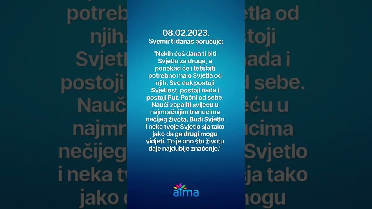 Poruka Svemira 08.02.2023. 💙