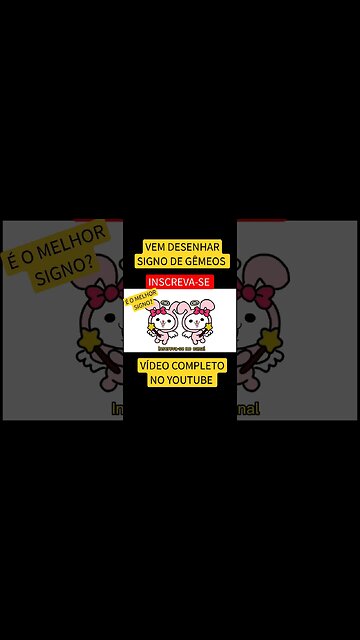COMO DESENHAR SIGNO DE GÊMEOS KAWAII FÁCIL #desenho #shorts #desenhofacil #signos #gêmeos