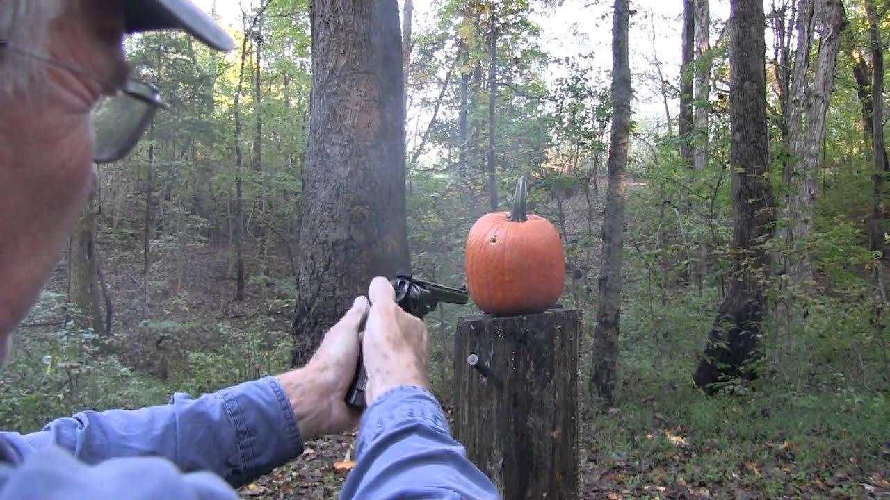 Pumpkin Carving with a .44 Magnum S&W