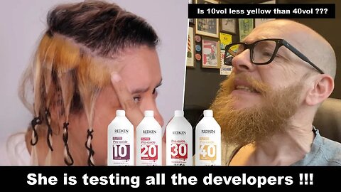 She is testing 10vol, 20vol, 30vol & 40vol... Hairdresser reacts to hair fails
