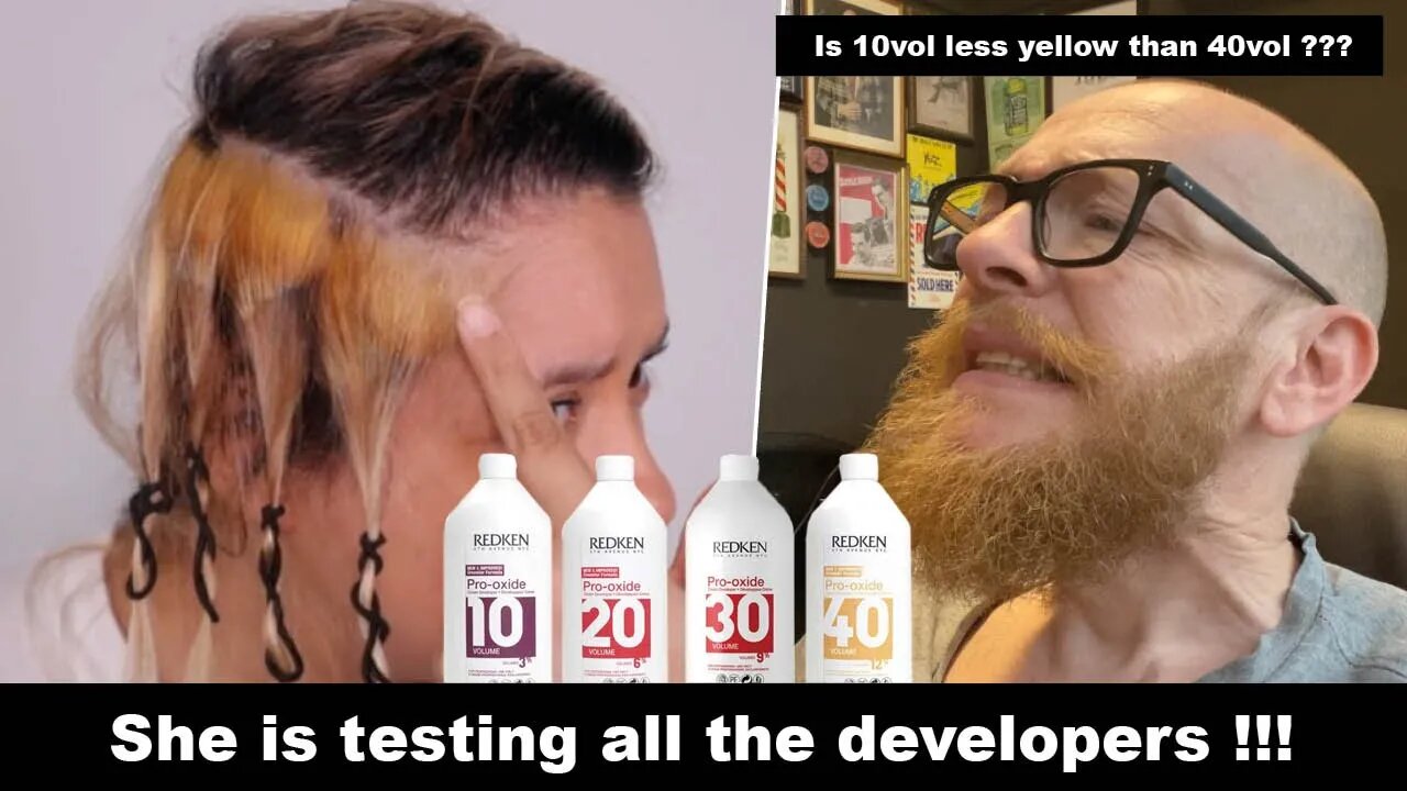 She is testing 10vol, 20vol, 30vol & 40vol... Hairdresser reacts to hair fails
