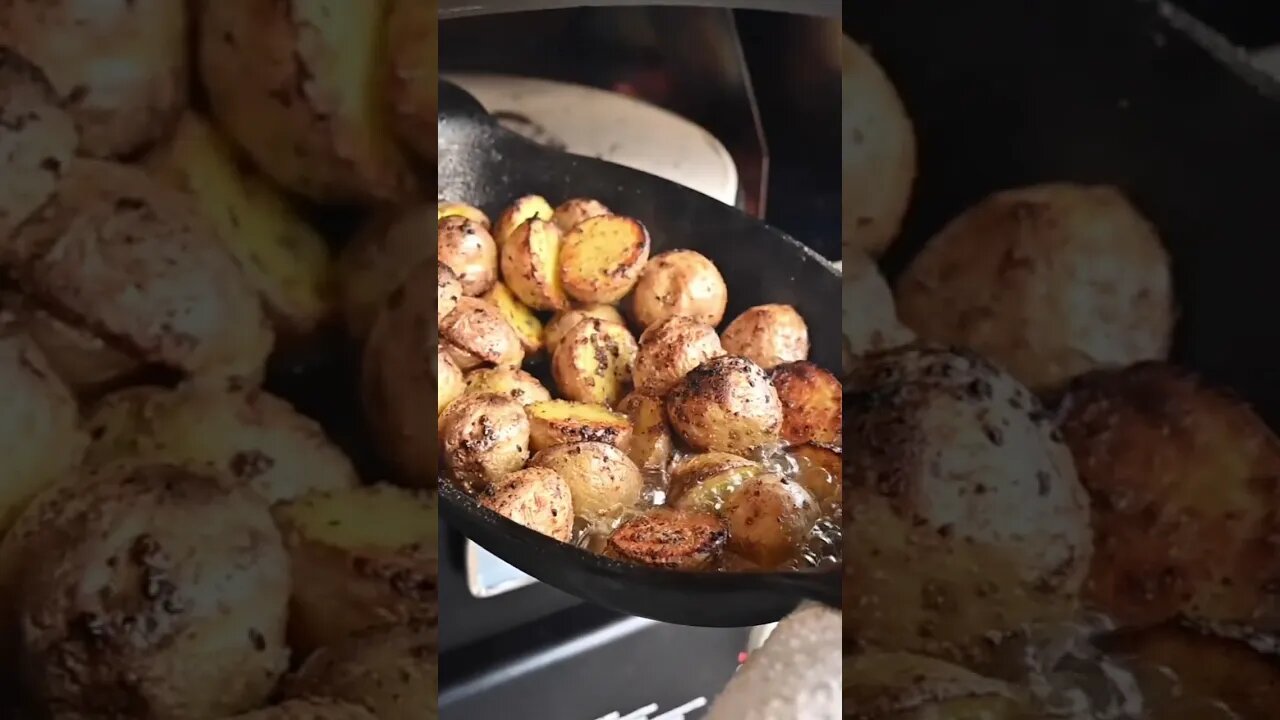 Potatoes in the Blackstone Pizza Oven!