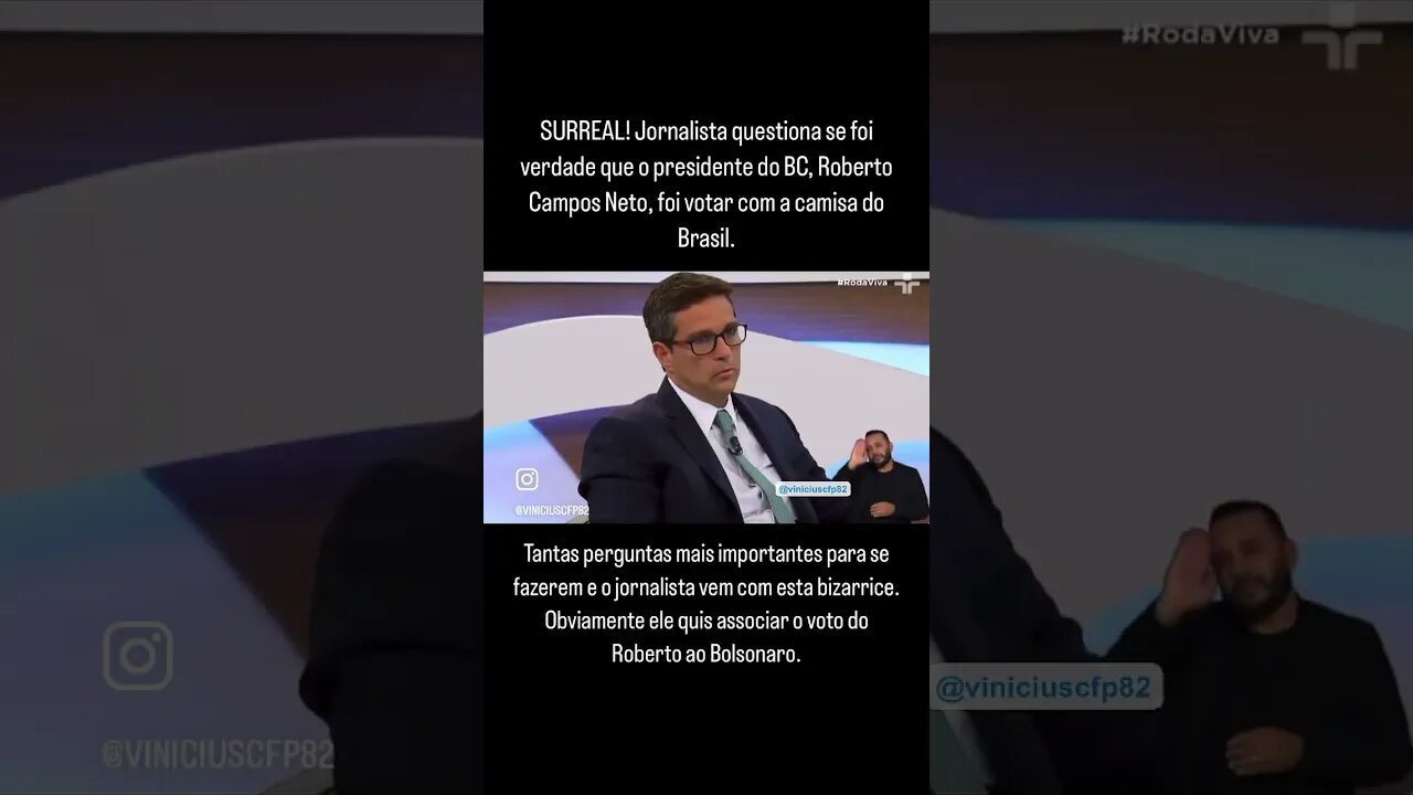 Jornalista faz pergunta bizarra ao Roberto Campos Neto