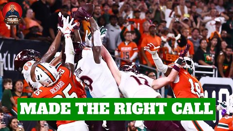 Refs MADE THE RIGHT CALL On Final Play of Virginia Tech Vs Miami | CFB Week 5 Recap