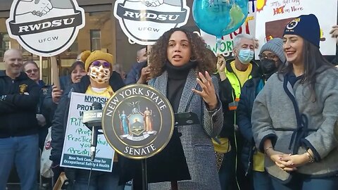 Protect workers from Extreme Temperatures Rally 216 West 14th St 2/10/23 JESSICA RAMOS/LATOYA JOYNER