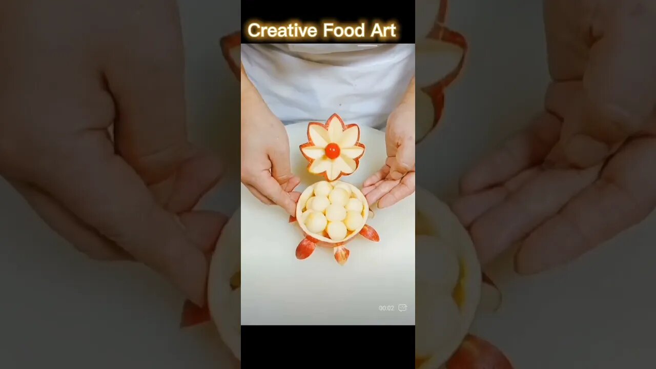 Chef Creates Stunning Apple Flower Food Art || Creative food art