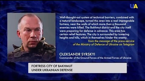 Fortress city of Bakhmut under Ukrainian defense