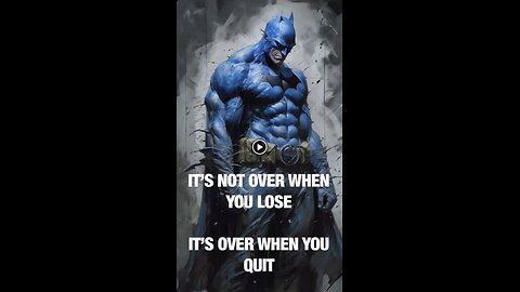 Motivation From Batman, Just When You Need it!