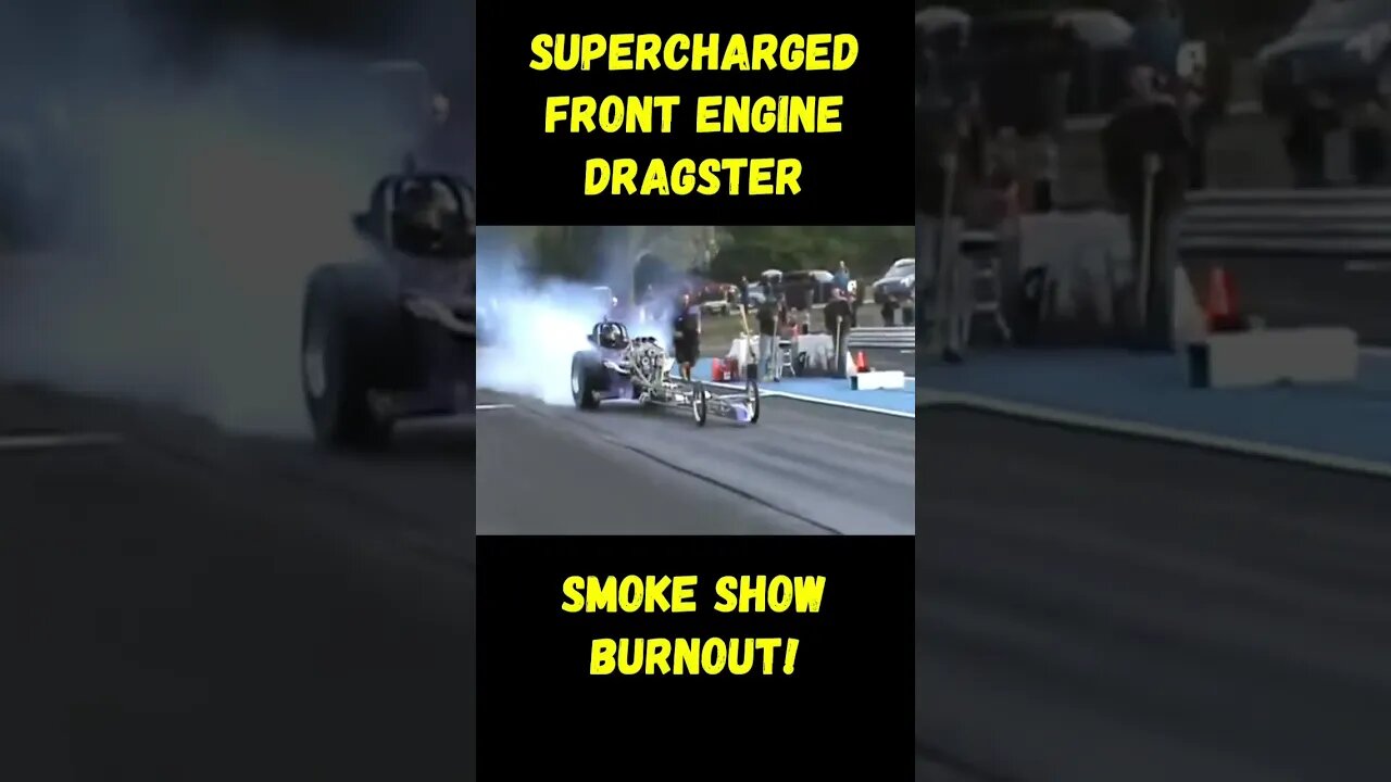 Supercharged Front Engine Dragster Smoke Show Burnout! #shorts