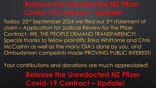 Auckland High Court Filing - RELEASE THE PFIZER CONTRACT