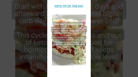 Keto Tip of the Day - Easy way to sustain ketosis.