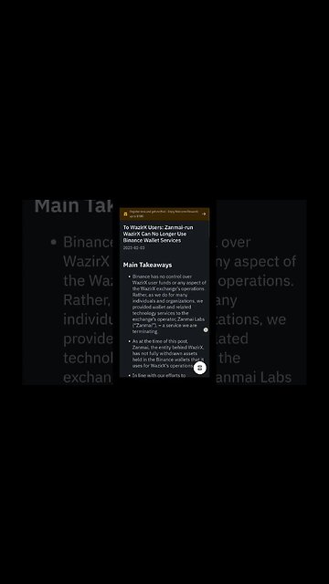 Binance vs WazirX | Binance Terminates Wallet Services to WazirX |