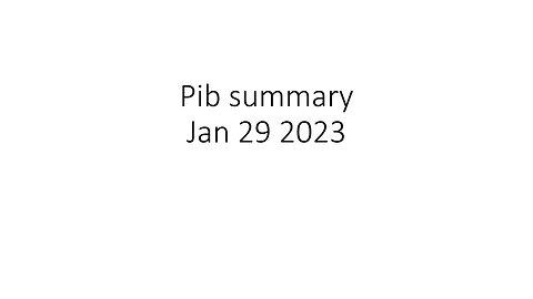 Pib summary JAN 29 2023