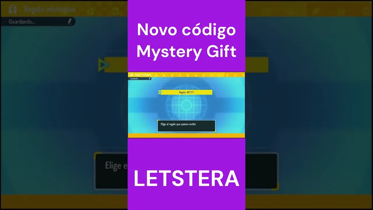 Mystery Gift - Novo Código - Pokémon Scarlet&Violet #shorts