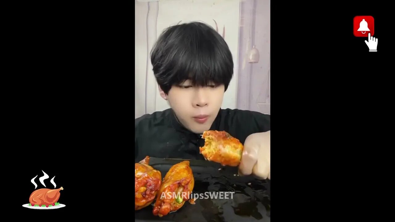 Mukbang ASMR kwai BOY/GUY eating chicken Sting ray #mukbang #asmreating #viral #kwai #durian #asmr