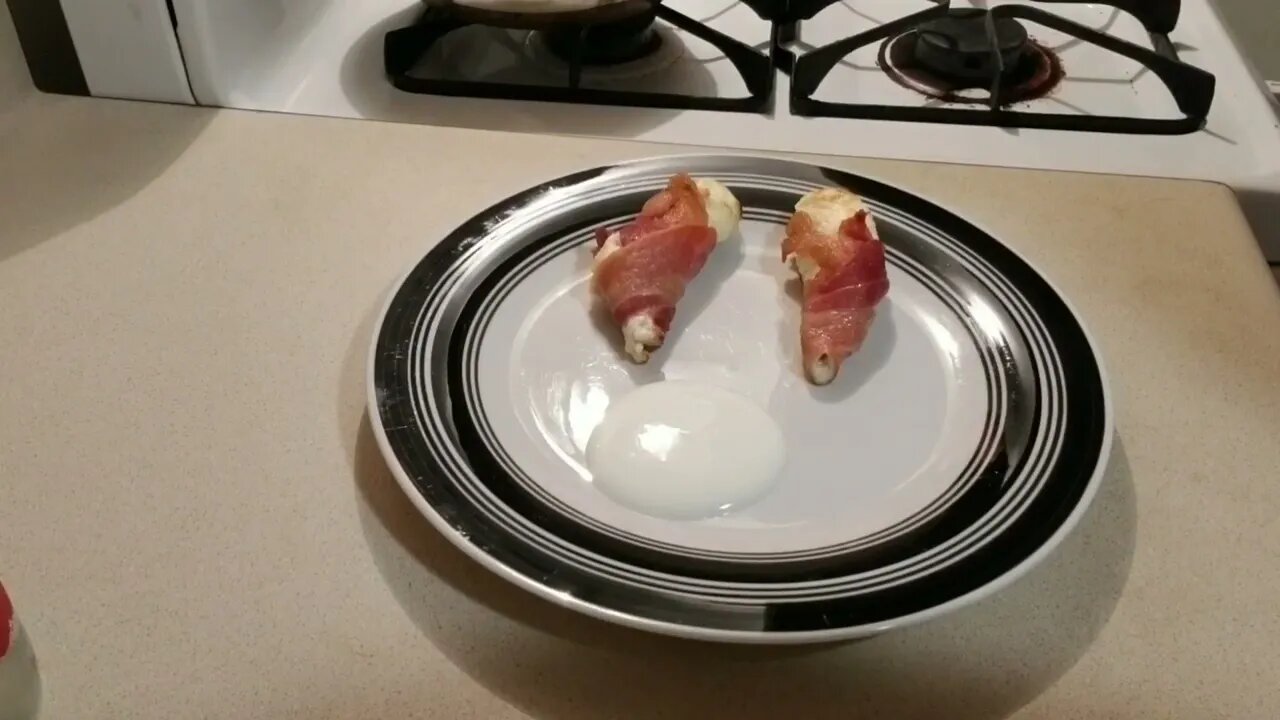 Bacon Wrapped Jalapeno Poppers w/ Rosewater Sour Cream