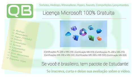 Licença gratuita do Office 365 - Parceria Microsoft e Governo Brasileiro