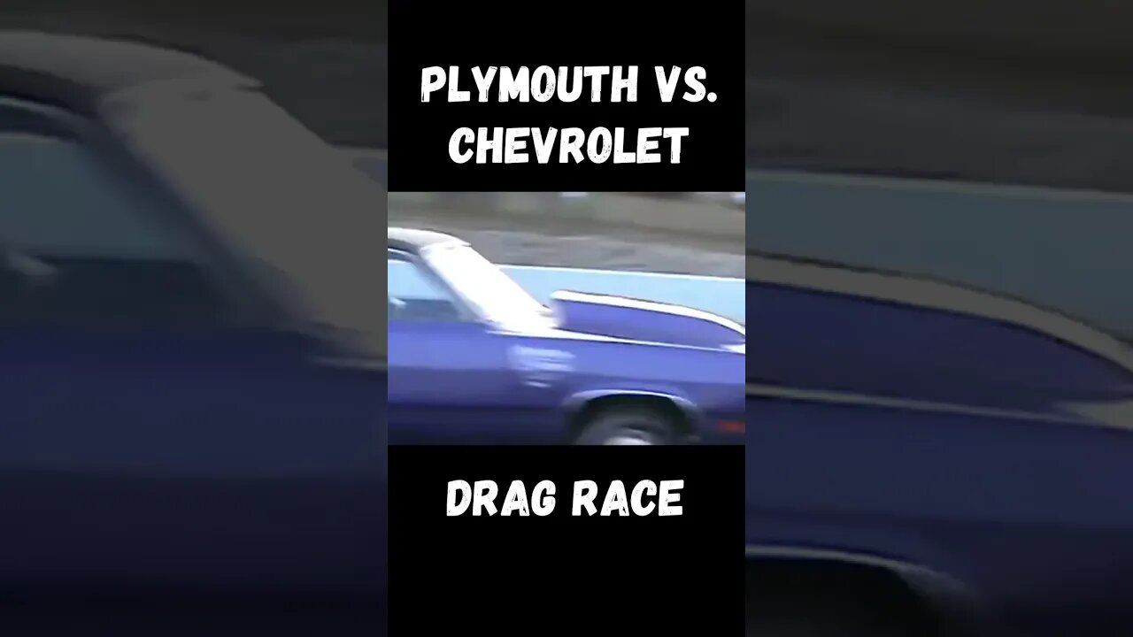 Old School Plymouth vs. Chevrolet Drag Race! #shorts