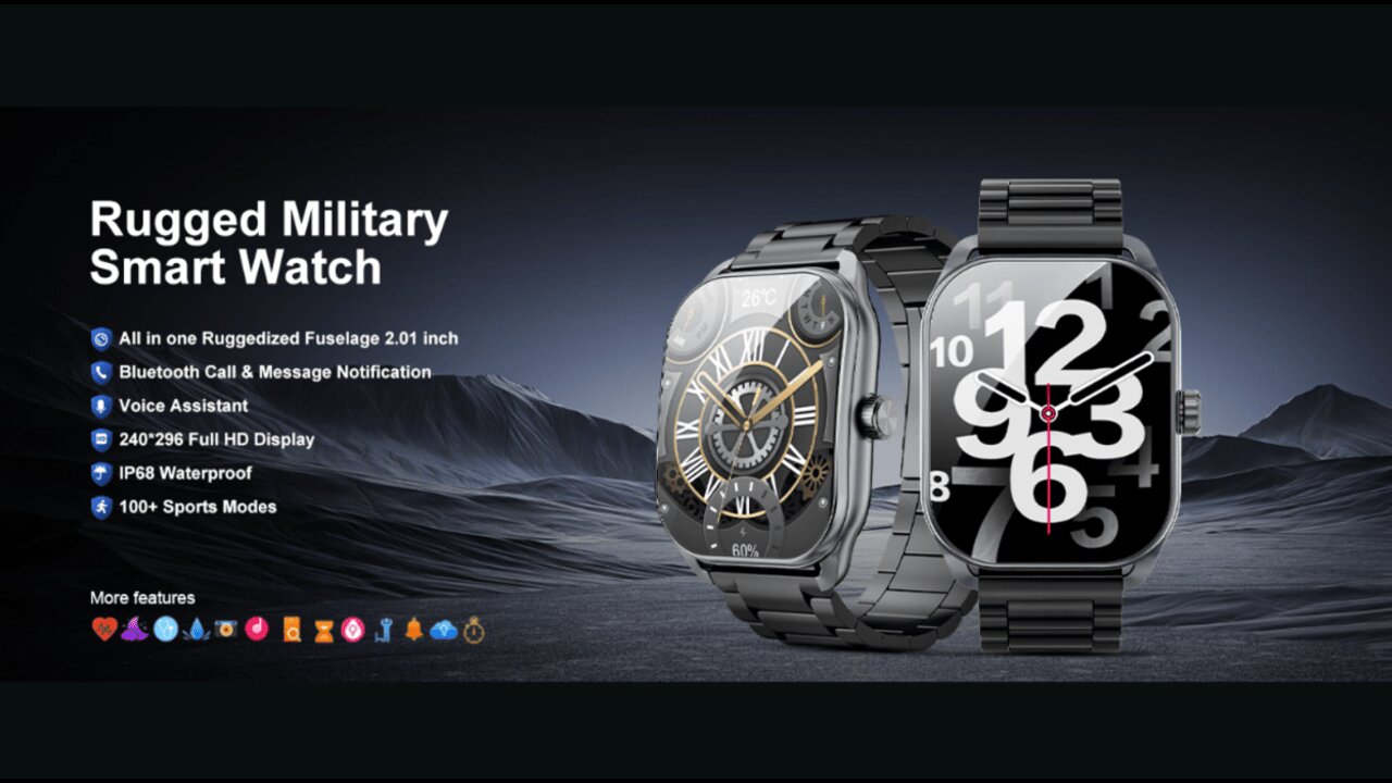 Curve Military Smart Watch for Men Answer and Make Call