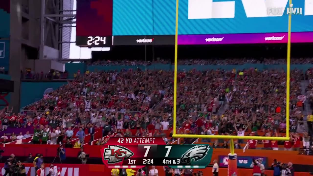 Harrison Butker Doinks superbowl FG
