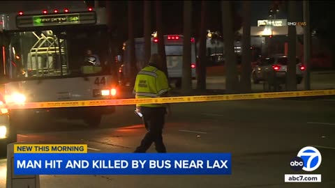 Man dies after getting run over by 2 buses while crossing street near LAX