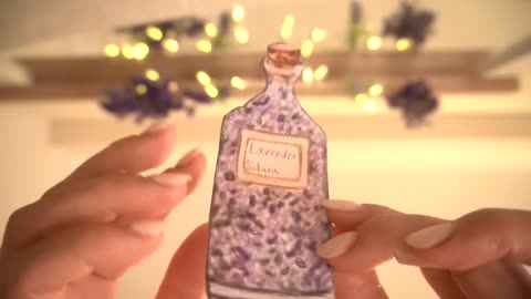 [ASMR] First Person Paper Cosmetics Spa (Lavender Treatment🌿) | No Talking, Layered Sounds