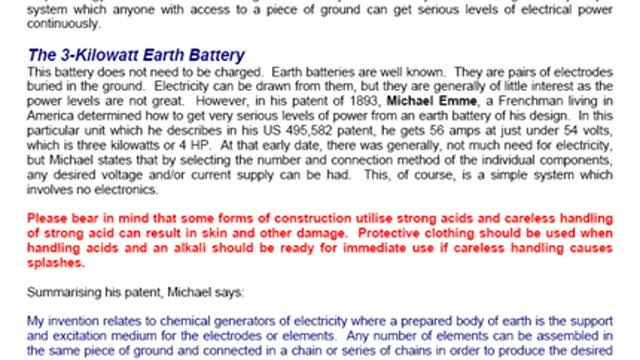 The 3 Kilowatt Earth Battery plans to build it with explanations