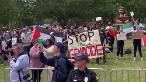 Frats Belt Out The National Anthem Together During Pro-Palestine Protests In Viral Clip