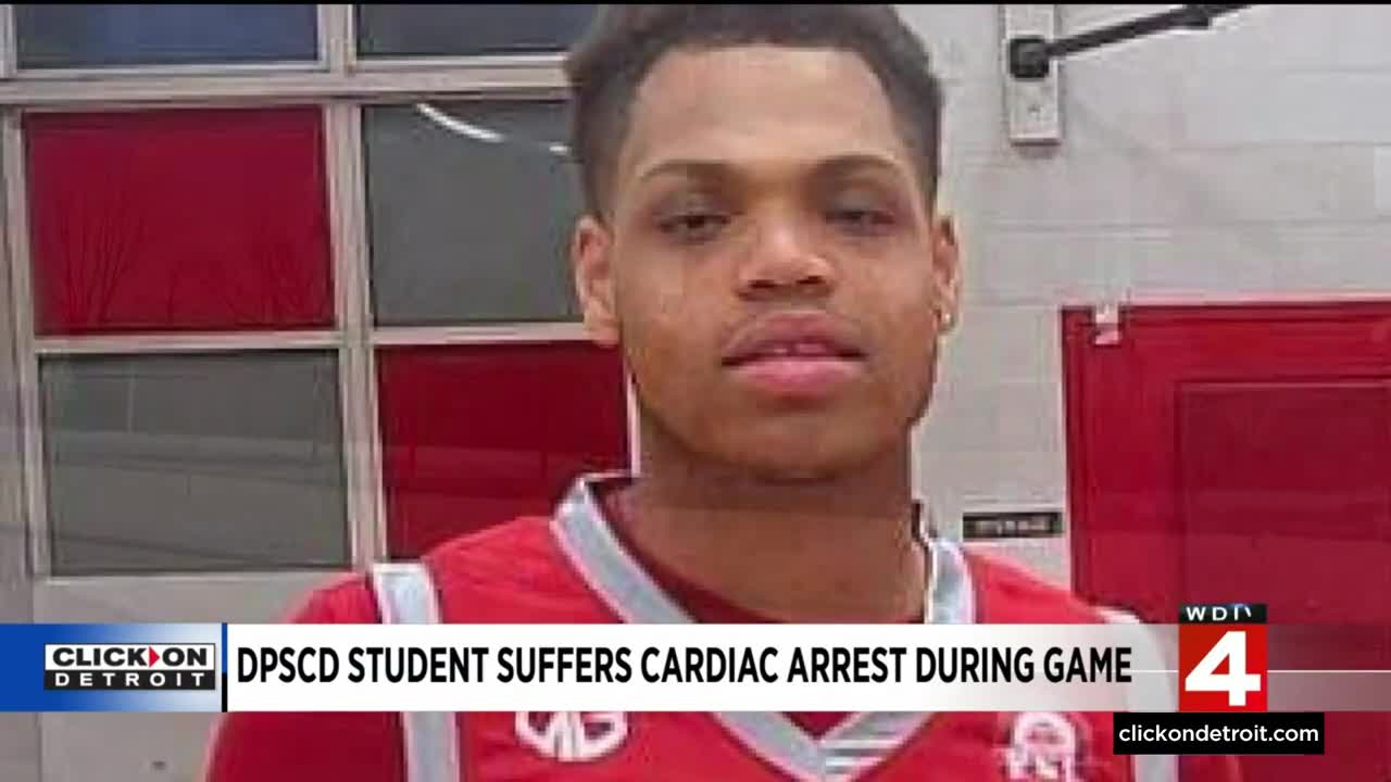 Detroit high school senior on life support after experiencing cardiac arrest amid basketball game