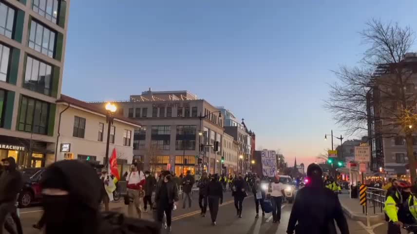 Washington DC, Happening Now: BLM/Antifa marching through streets in downtown DC.