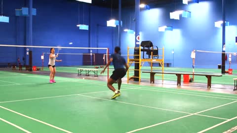 Four Corners Singles Badminton Training