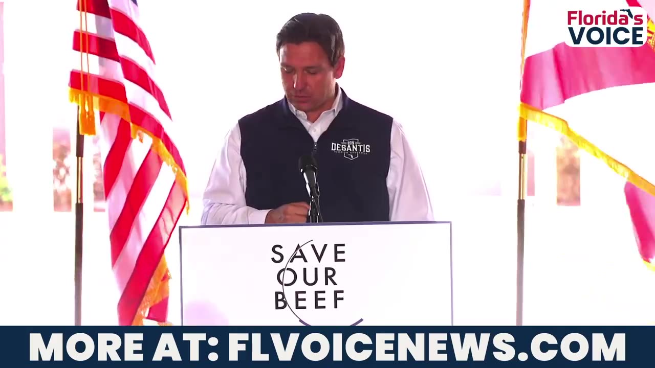 DeSantis We stand with agriculture. We stand with the cattle ranchers, we stand with our farmers.