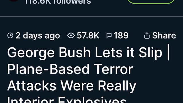 Bush slips up WTC explosives!