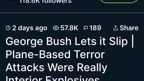 Bush slips up WTC explosives!