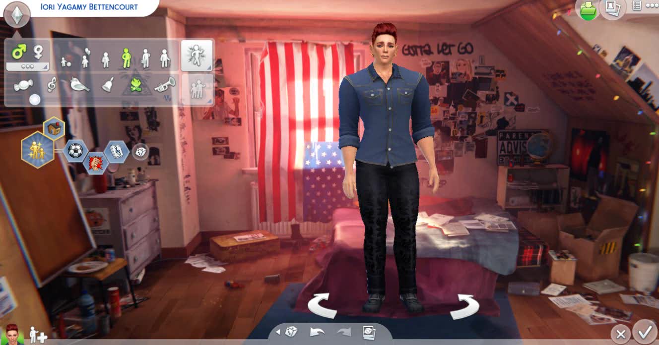 The sims 4 editando Yori Yagame