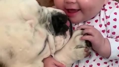 Cute moments of pets and babies ☺️