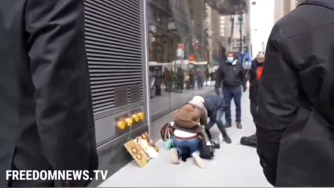 Instant Karma: Idiot Protestor Climbs & Falls