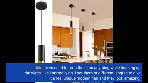 OKELI Black Pendant #Lights Modern LED Kitchen Island-Overview