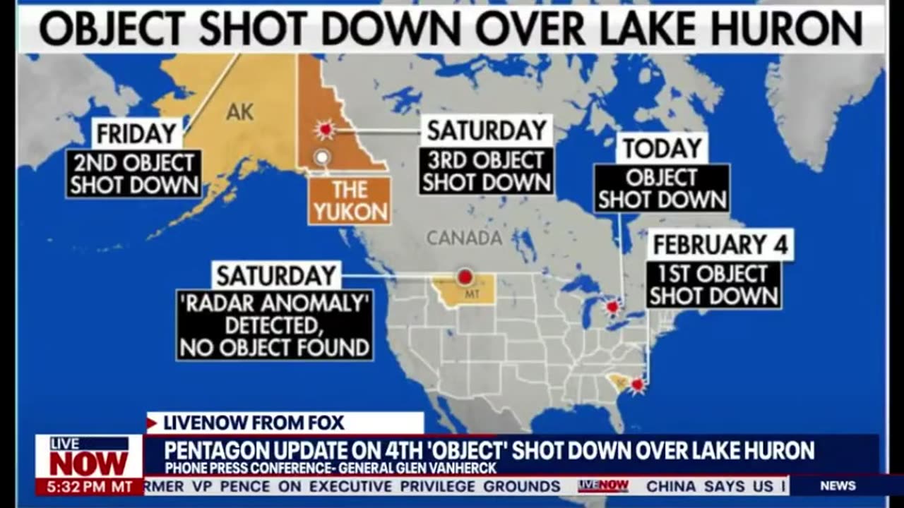 REPORTER: "These [objects] that have been shot down since Friday — are they weather balloons?"