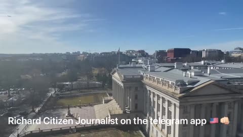 "RICHARD citizen journalist filming above white house biden press conference"