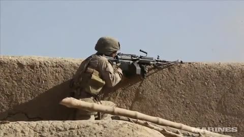 Raw Video Marines in gunbattle with Taliban