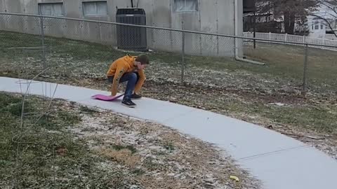 Playing in the ice