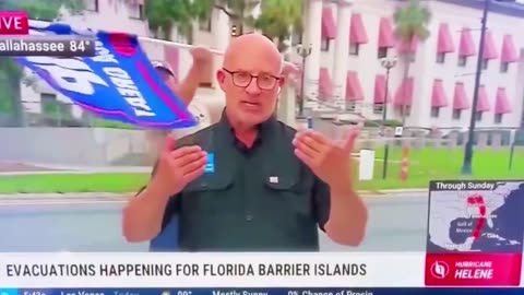 FLMan Video Bombs Jim Cantore during Helene