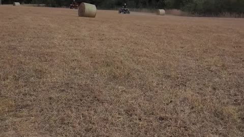 Having fun at a friends field