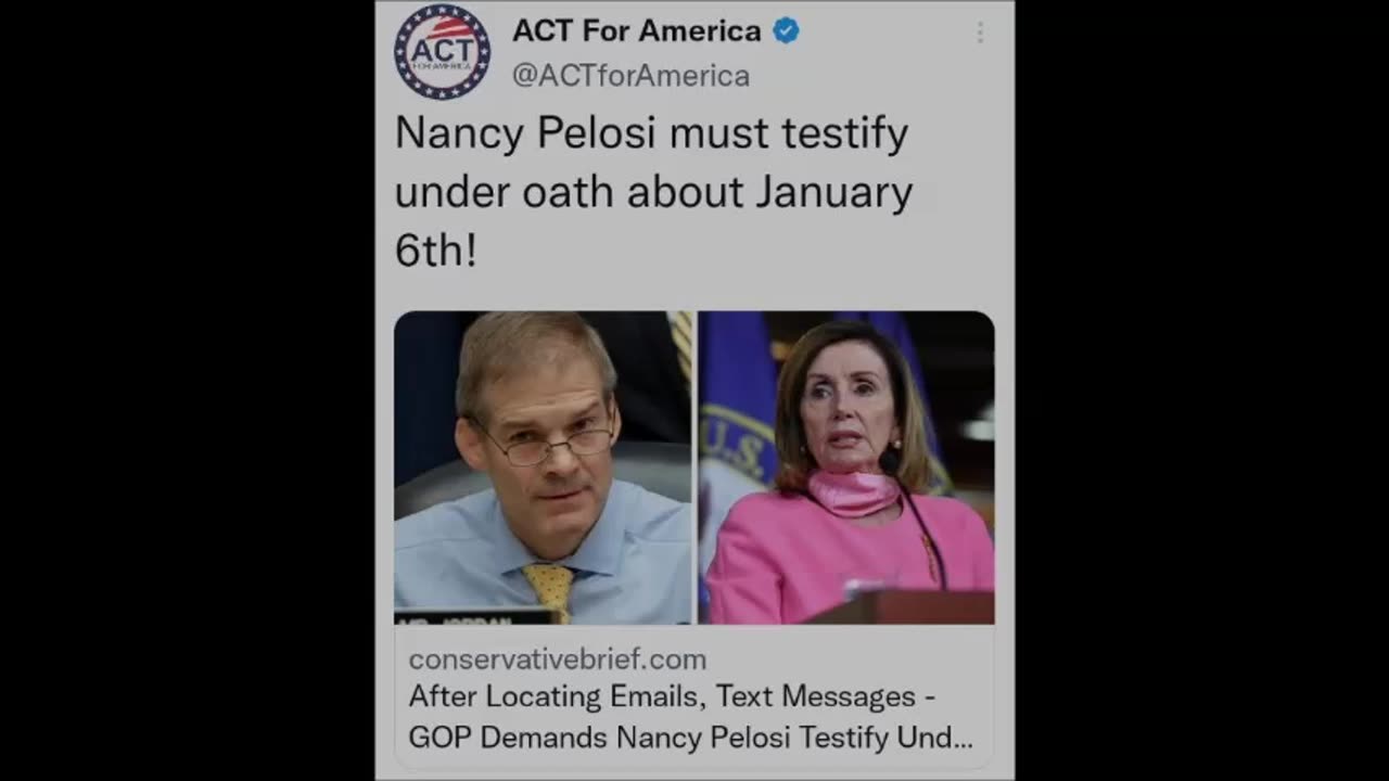 Pelosi to testify?