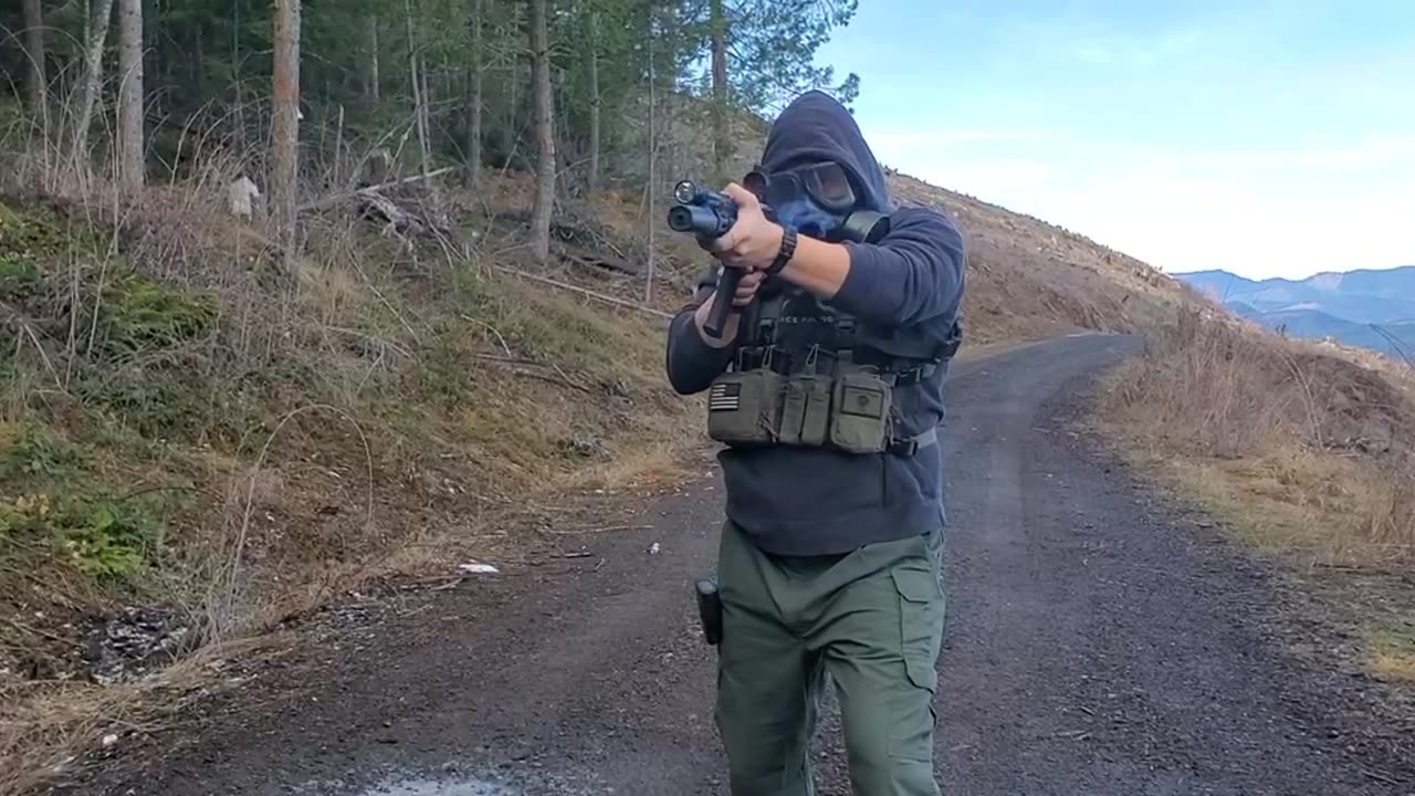 Gas Mask Firearm Training