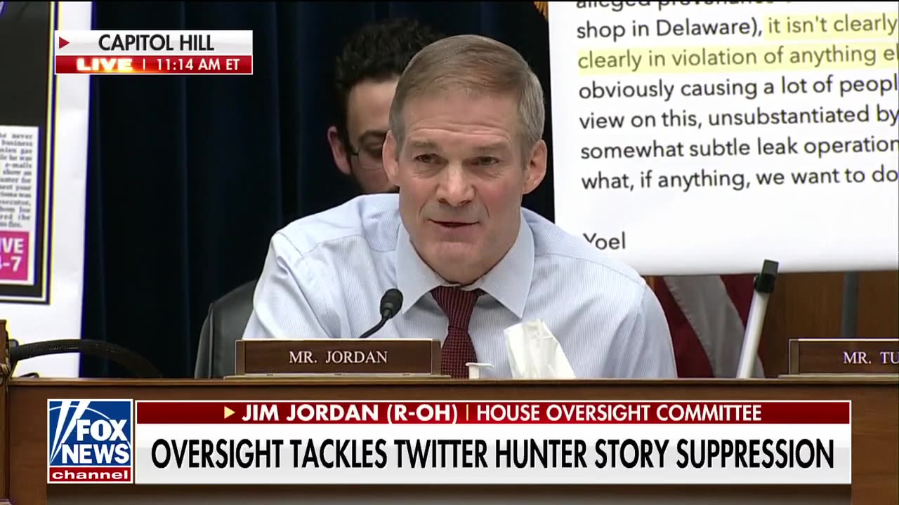 Jim Jordan confronts ex-Twitter execs- Why'd you take the Hunter Biden story down-